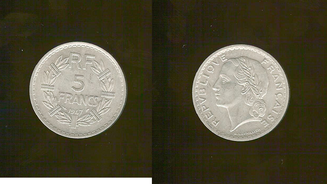5 francs Lavriller 1947B AU